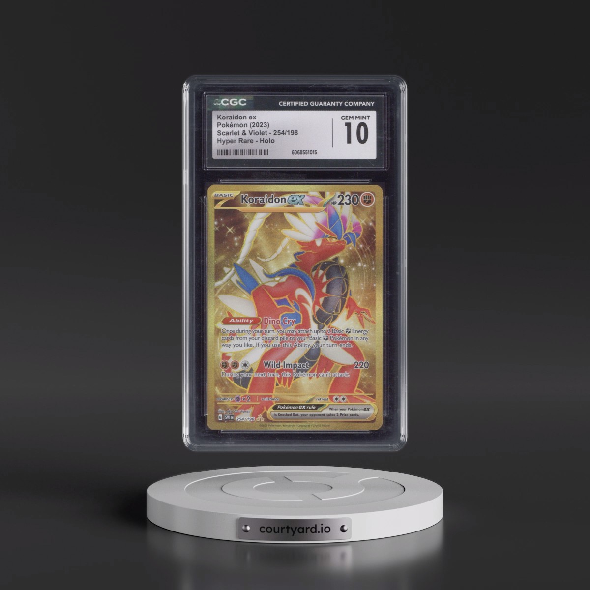 2023 Scarlet & Violet #254/198 Koraidon ex - Hyper Rare Holo (CGC 10 GEM MINT)