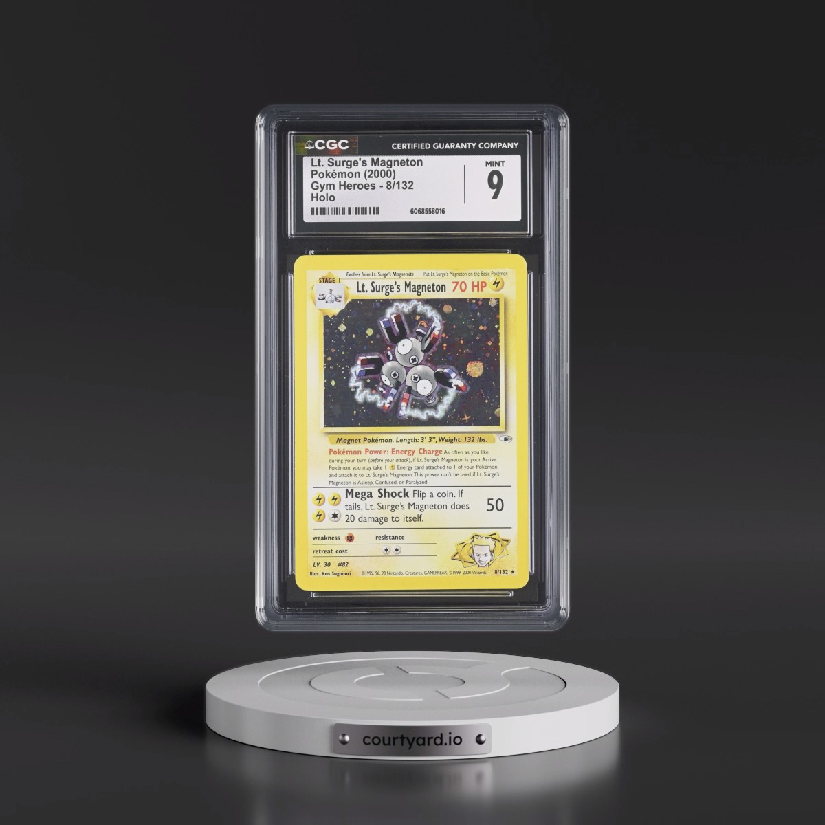 2000 Gym Heroes #8/132 Lt. Surge's Magneton - Holo (CGC 9 MINT)
