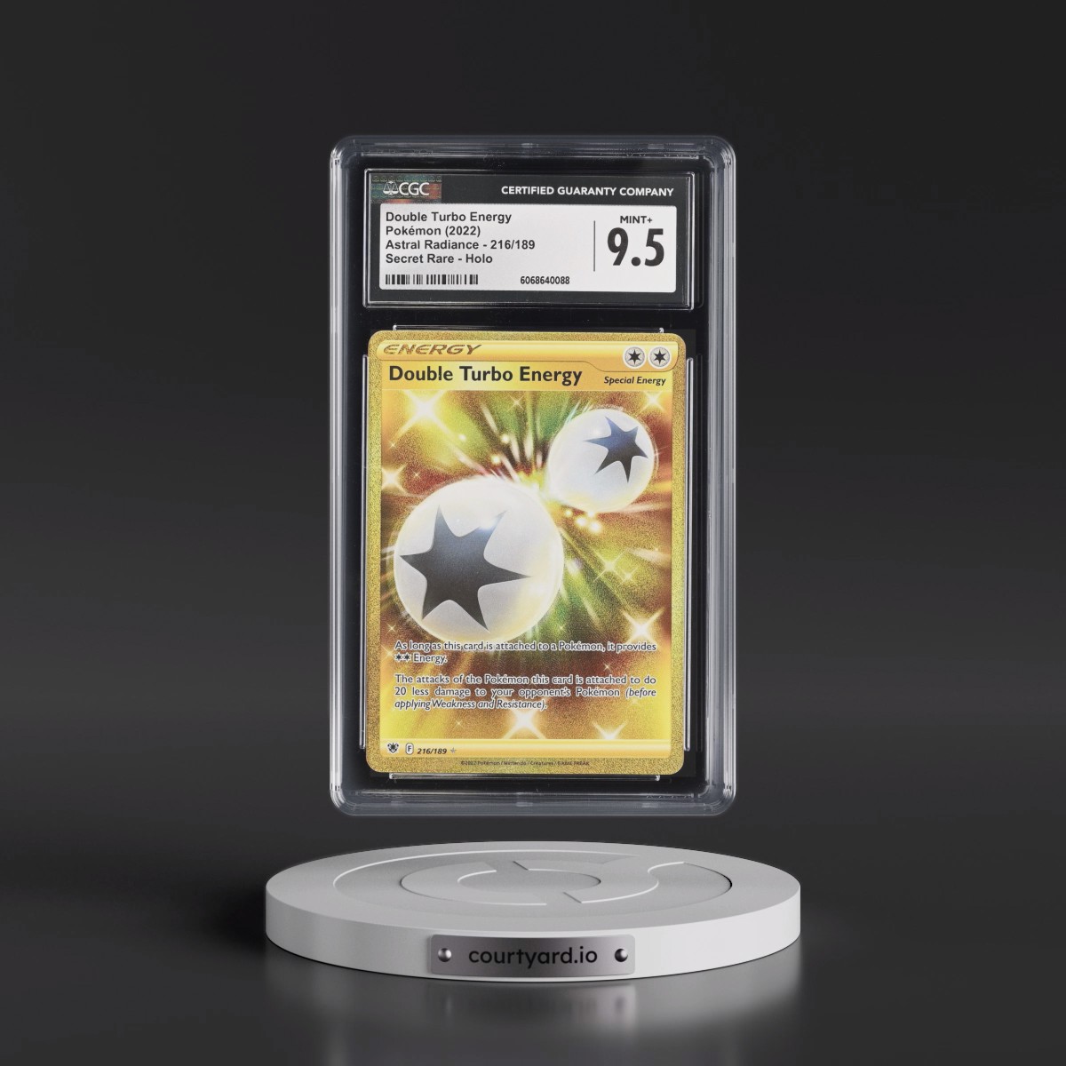 2022 Astral Radiance #216/189 Double Turbo Energy - Secret (CGC 9.5 MINT+)