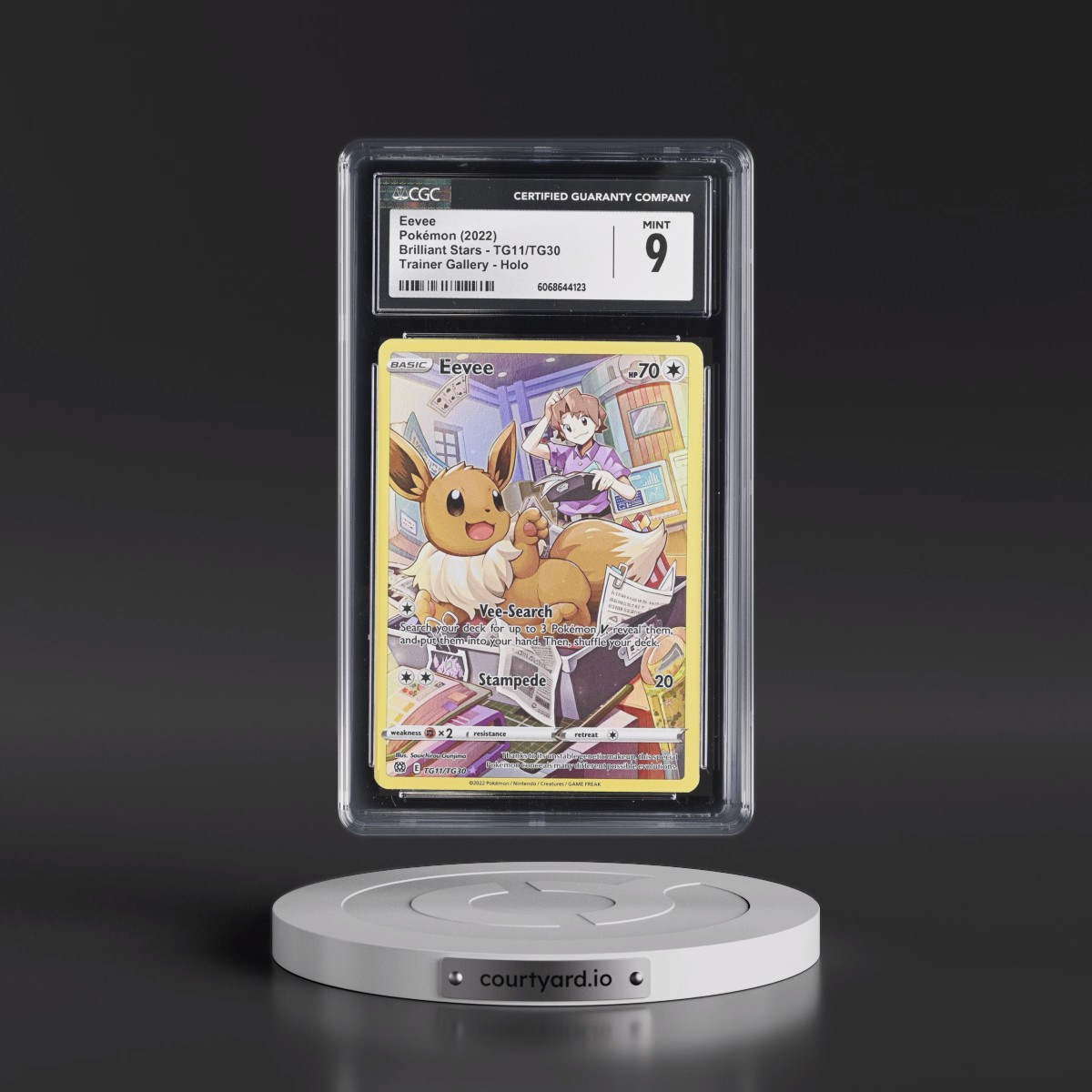 2022 Brilliant Stars #TG11/TG30 Eevee - Trainer Gallery Holo (CGC 9 MINT)