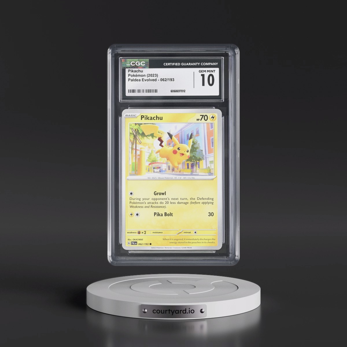 2023 Paldea Evolved - PAL EN #062/193 Pikachu (CGC 10 GEM MINT)