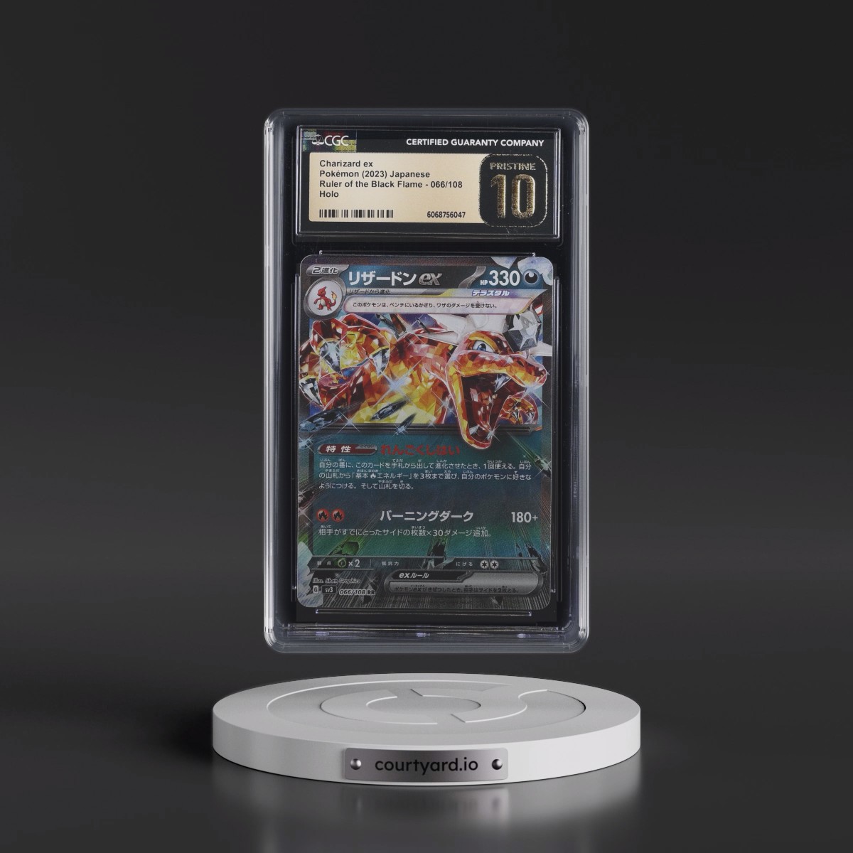 2023 Ruler of the Black Flame #066/108 Charizard ex - Holo (CGC 10 PRISTINE)
