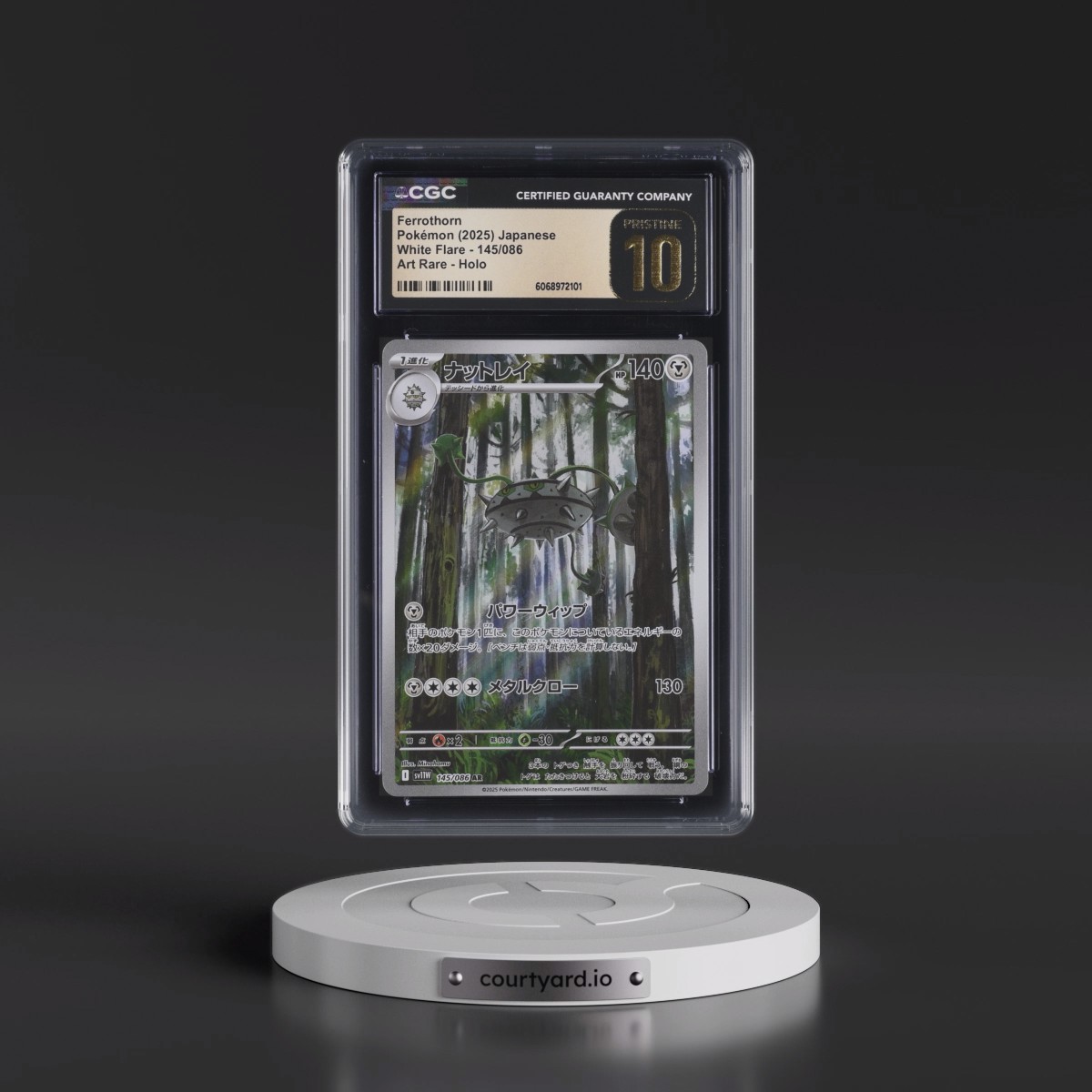 2025 White Flare - sv11W #145/086 Ferrothorn - Art Rare Holo (CGC 10 PRISTINE)