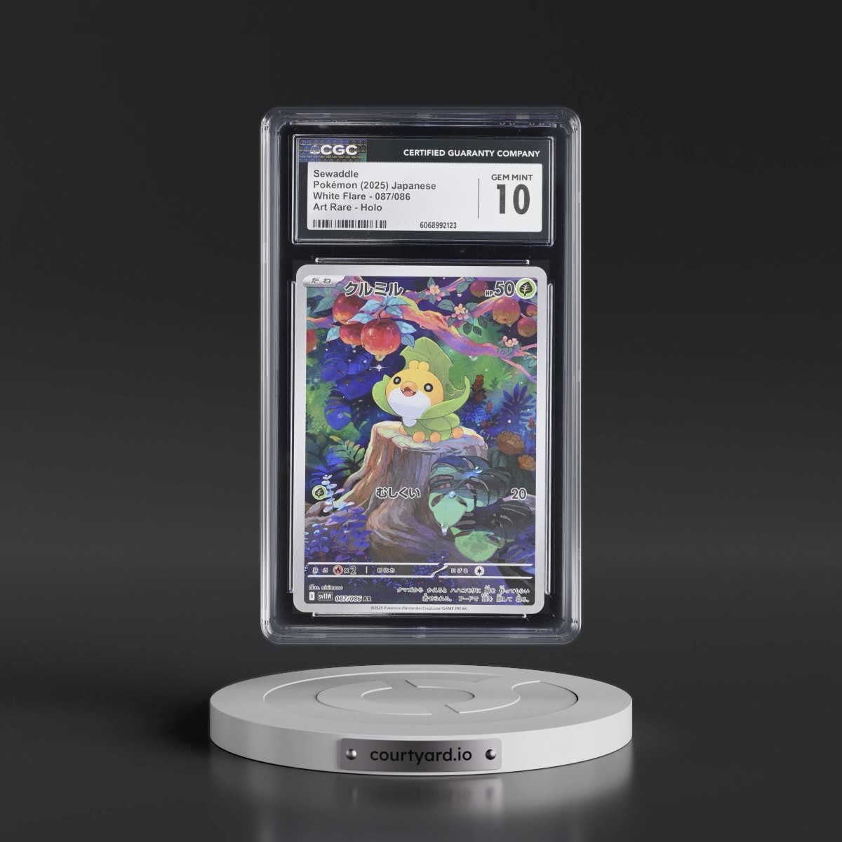 2025 White Flare - sv11W #087/086 Sewaddle - Art Rare Holo (CGC 10 GEM MINT)