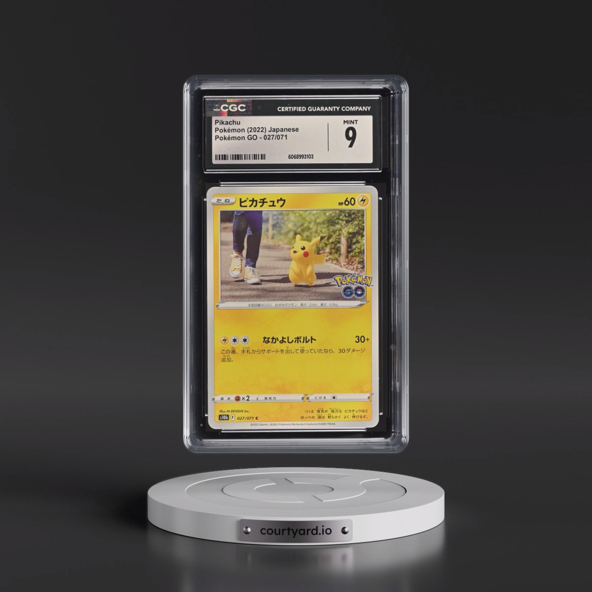 2022 Pokémon GO #027/071 Pikachu (CGC 9 MINT)