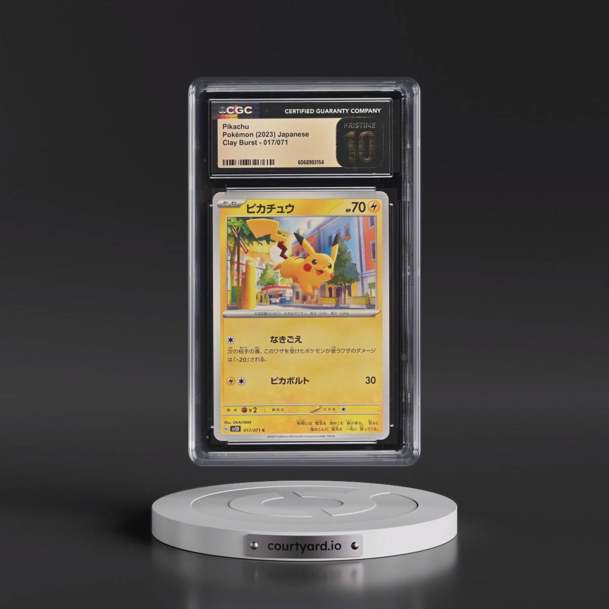 2023 Clay Burst #017/071 Pikachu (CGC 10 PRISTINE)