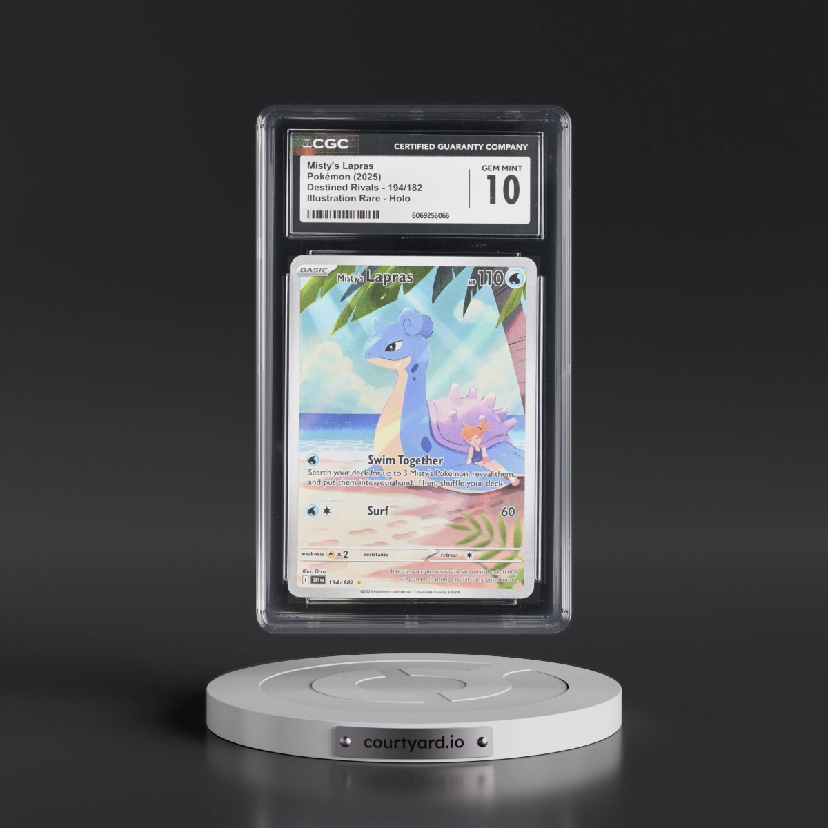 2025 Destined Rivals - DRI EN #194/182 Misty's Lapras - Illustration Rare Holo (CGC 10 GEM MINT)