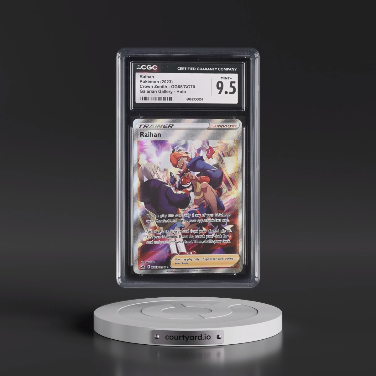 2023 Crown Zenith #GG65/GG70 Raihan - Galarian Gallery Holo (CGC 9.5 MINT+)