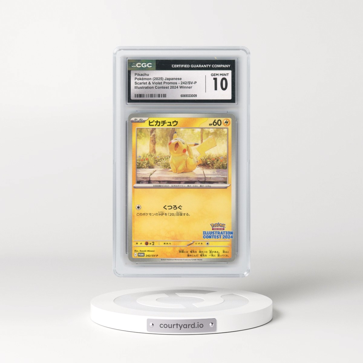 2025 Pokémon SV-P Promo #242 Pikachu - Illustration Contest 2024 (CGC 10 GEM MINT)