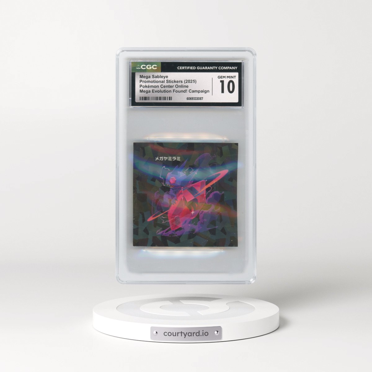 2021 Pokémon Center Online Stickers - Japanese Mega Sableye - Mega Evolution Found! Campaign (CGC 10 GEM MINT)