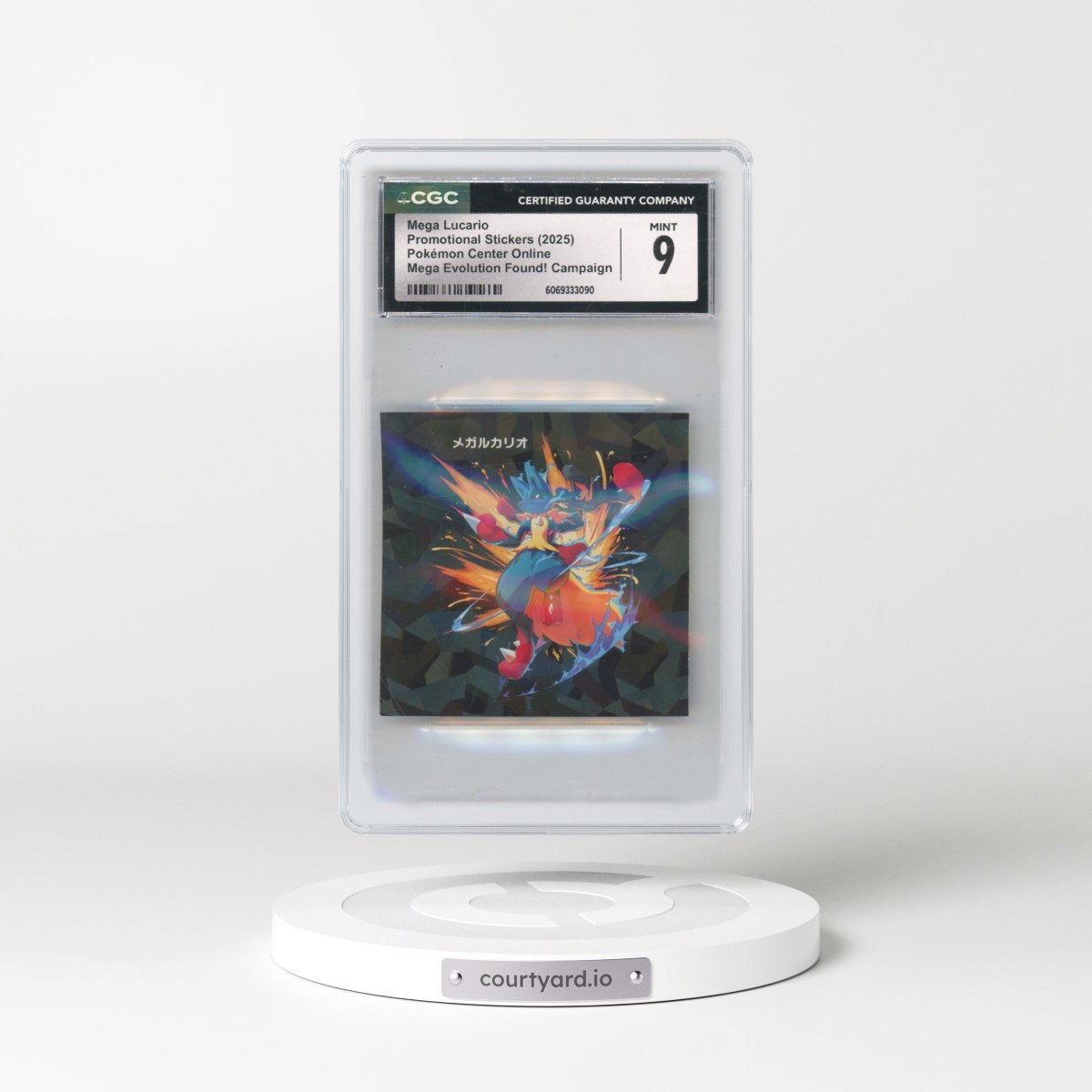 2021 Pokémon Center Online Stickers - Japanese Mega Lucario - Mega Evolution Found! Campaign (CGC 9 MINT)