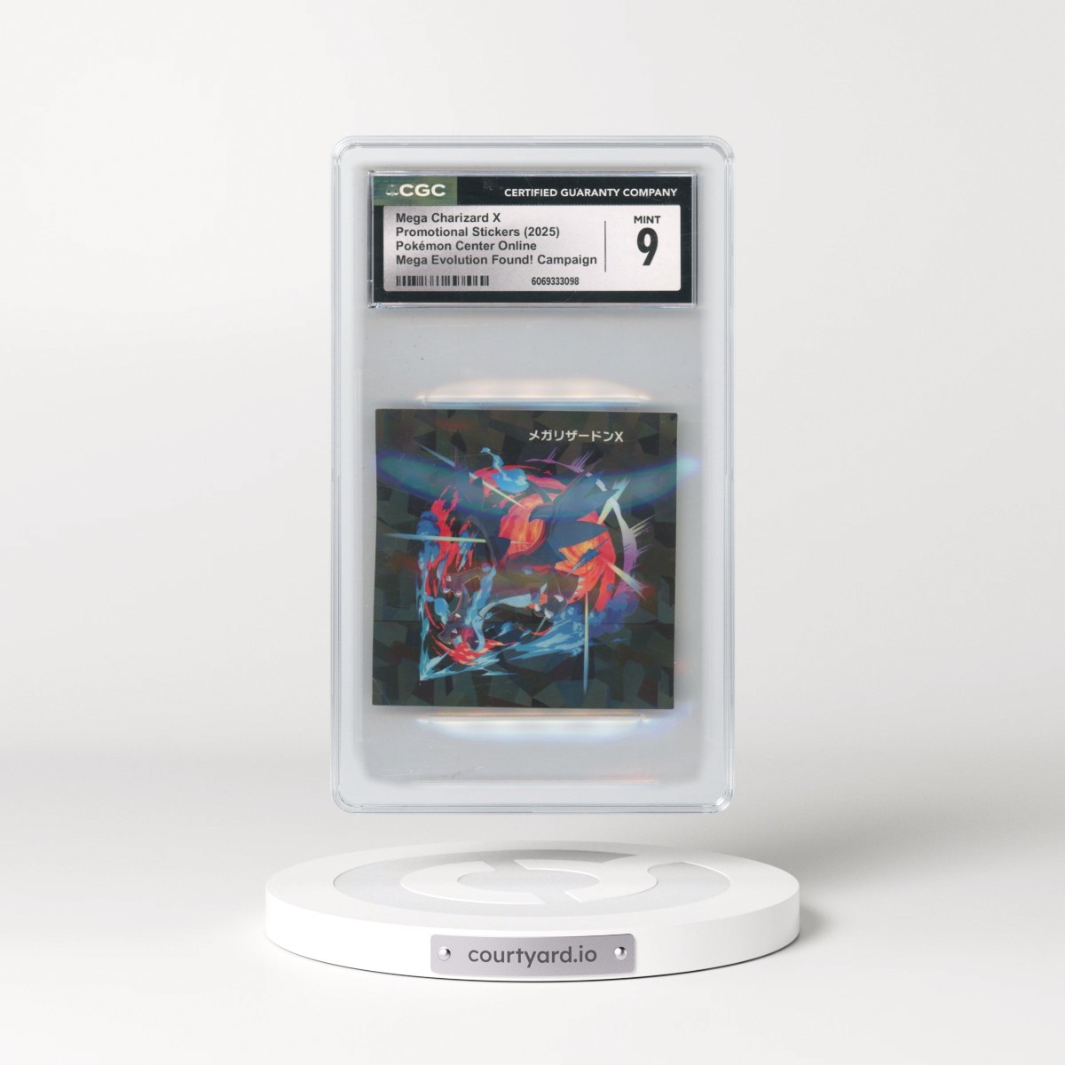 2021 Pokémon Center Online Stickers - Japanese Mega Charizard X - Mega Evolution Found! Campaign (CGC 9 MINT)