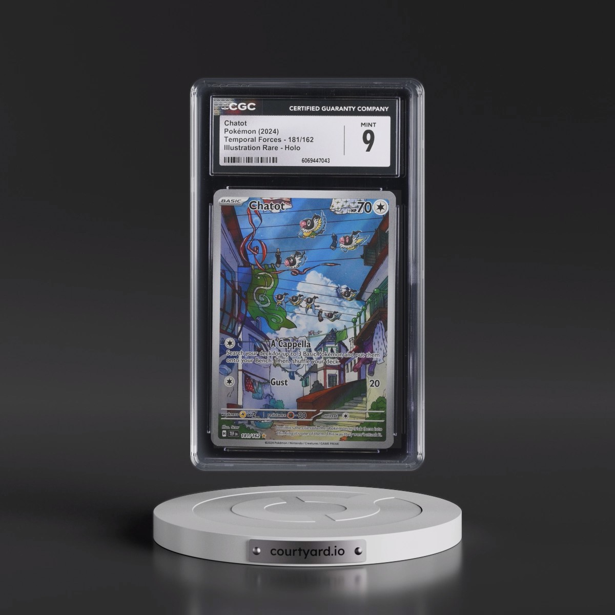 2024 Pokémon Tef EN-Temporal Forces #181 Chatot - Illustration Rare (CGC 9 MINT)