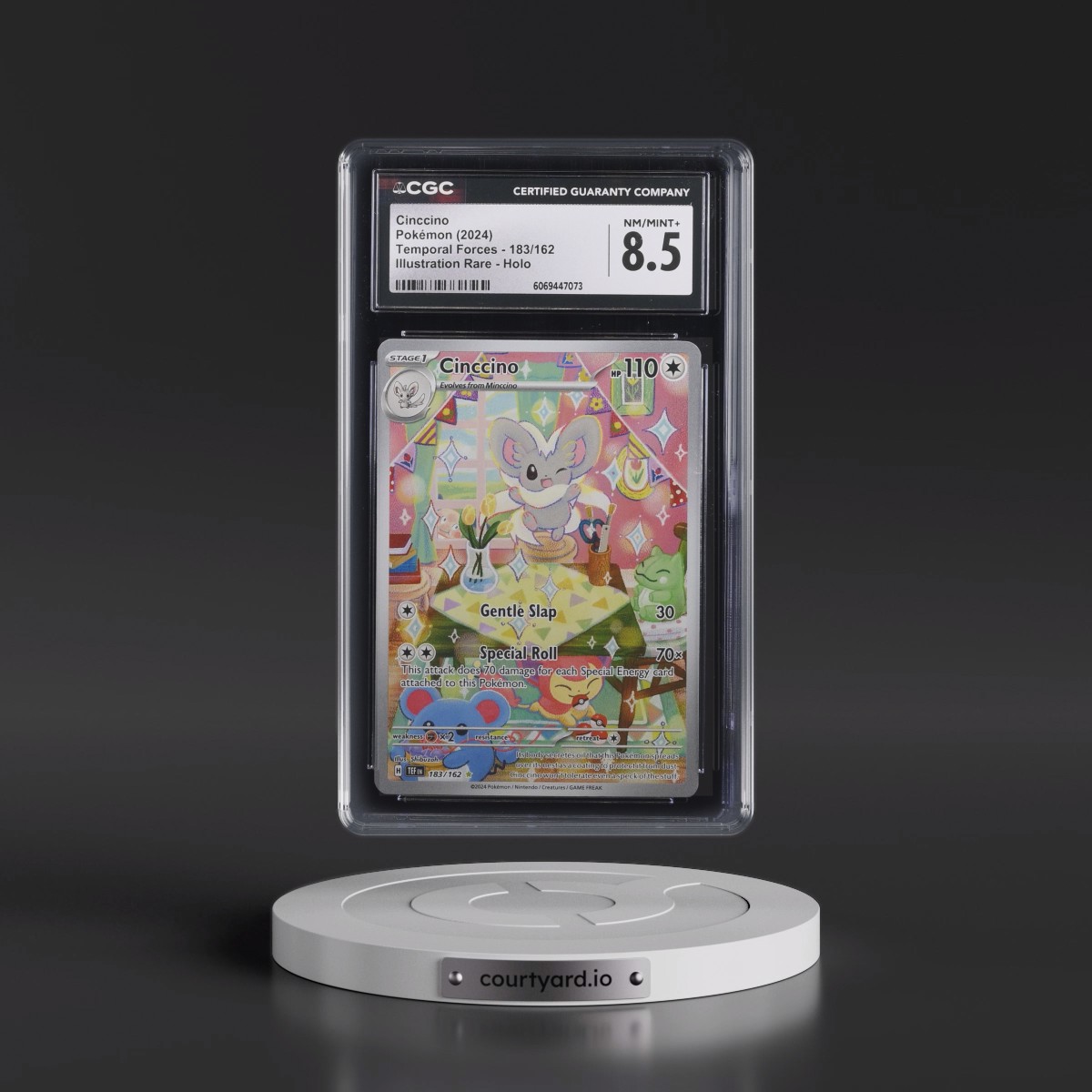 2023 Temporal Forces - TEF EN #183/162 Cinccino - Illustration Rare Holo (CGC 8.5 NM-MT+)