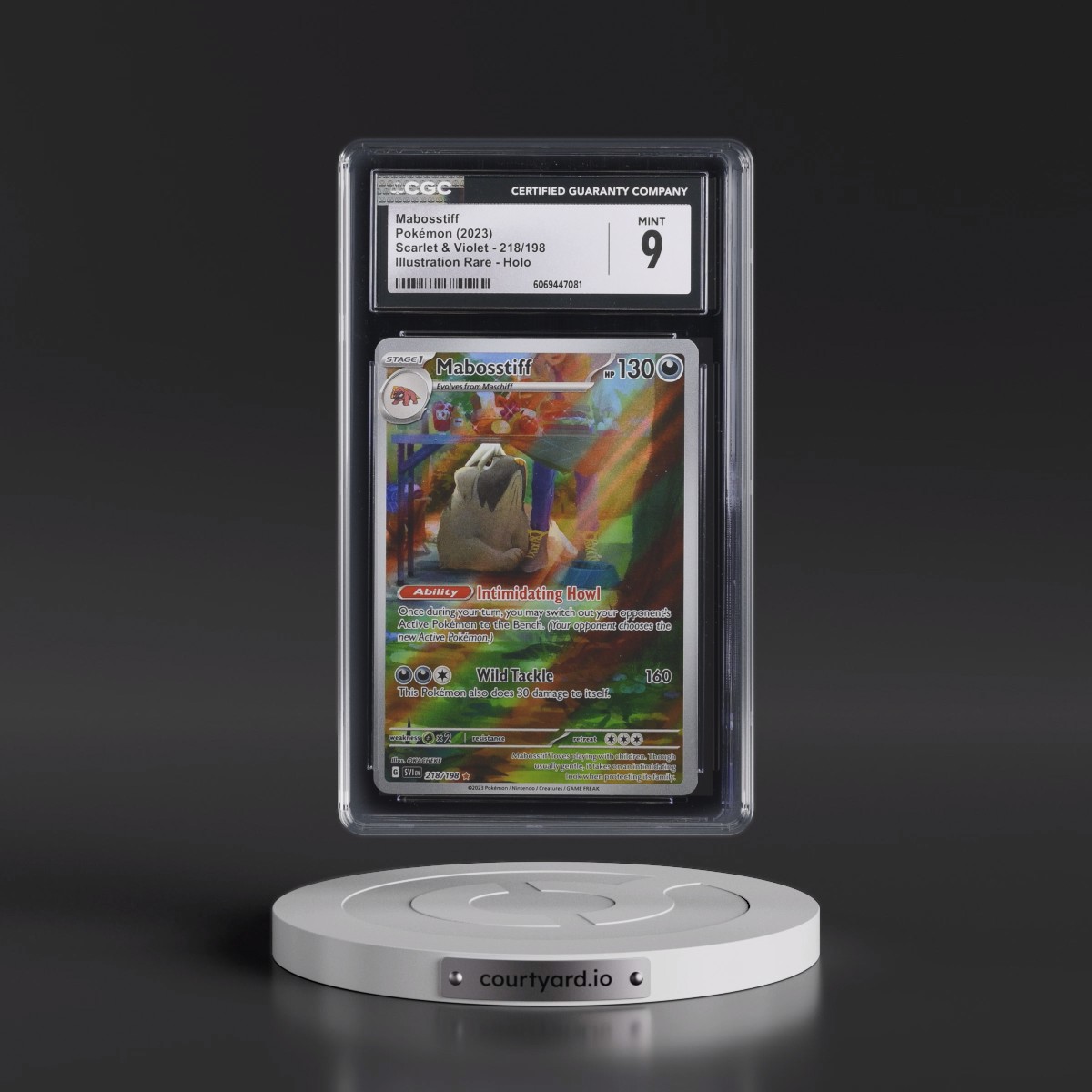 2023 Scarlet & Violet #218/198 Mabosstiff - Illustration Rare Holo (CGC 9 MINT)