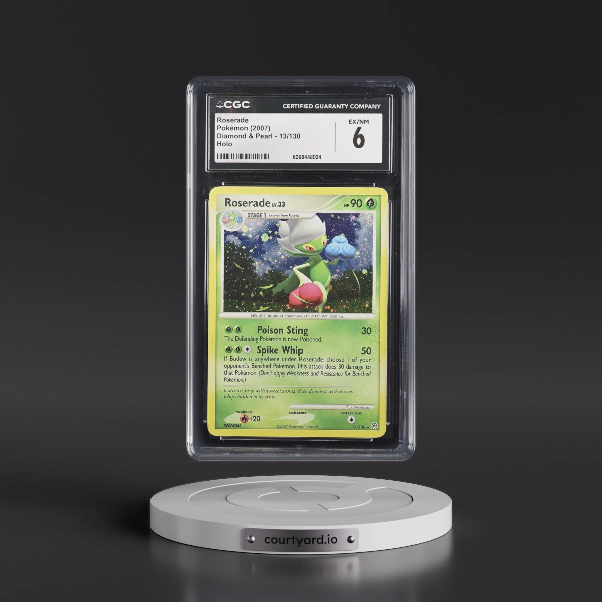 2007 Diamond & Pearl #13/130 Roserade - Holo (CGC 6 EX-NM)