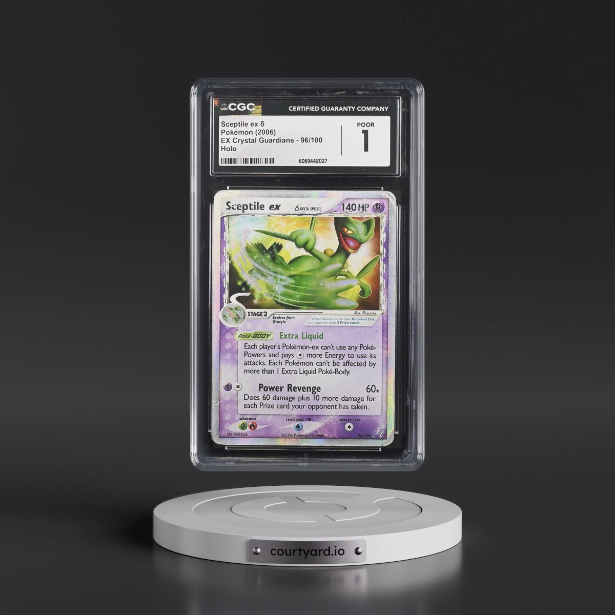 2006 EX Crystal Guardians #96/100 Sceptile ex δ - Holo (CGC 1 PR)