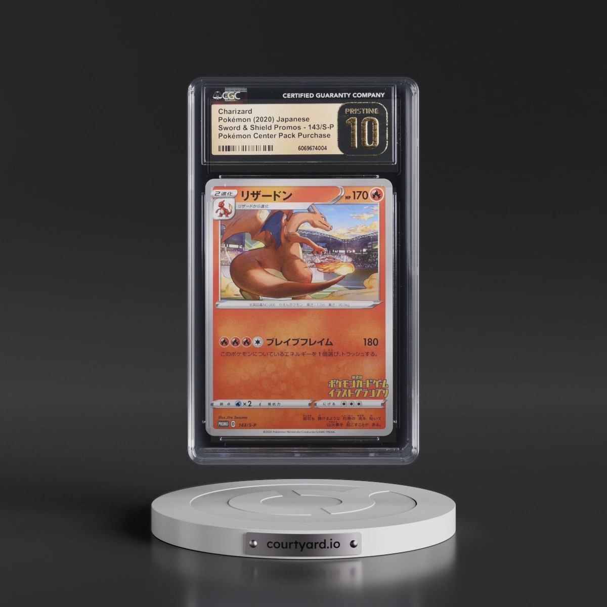 2019 Sword & Shield Promos #143/S-P Charizard - Pokémon Center Pack Purchase (CGC 10 PRISTINE)