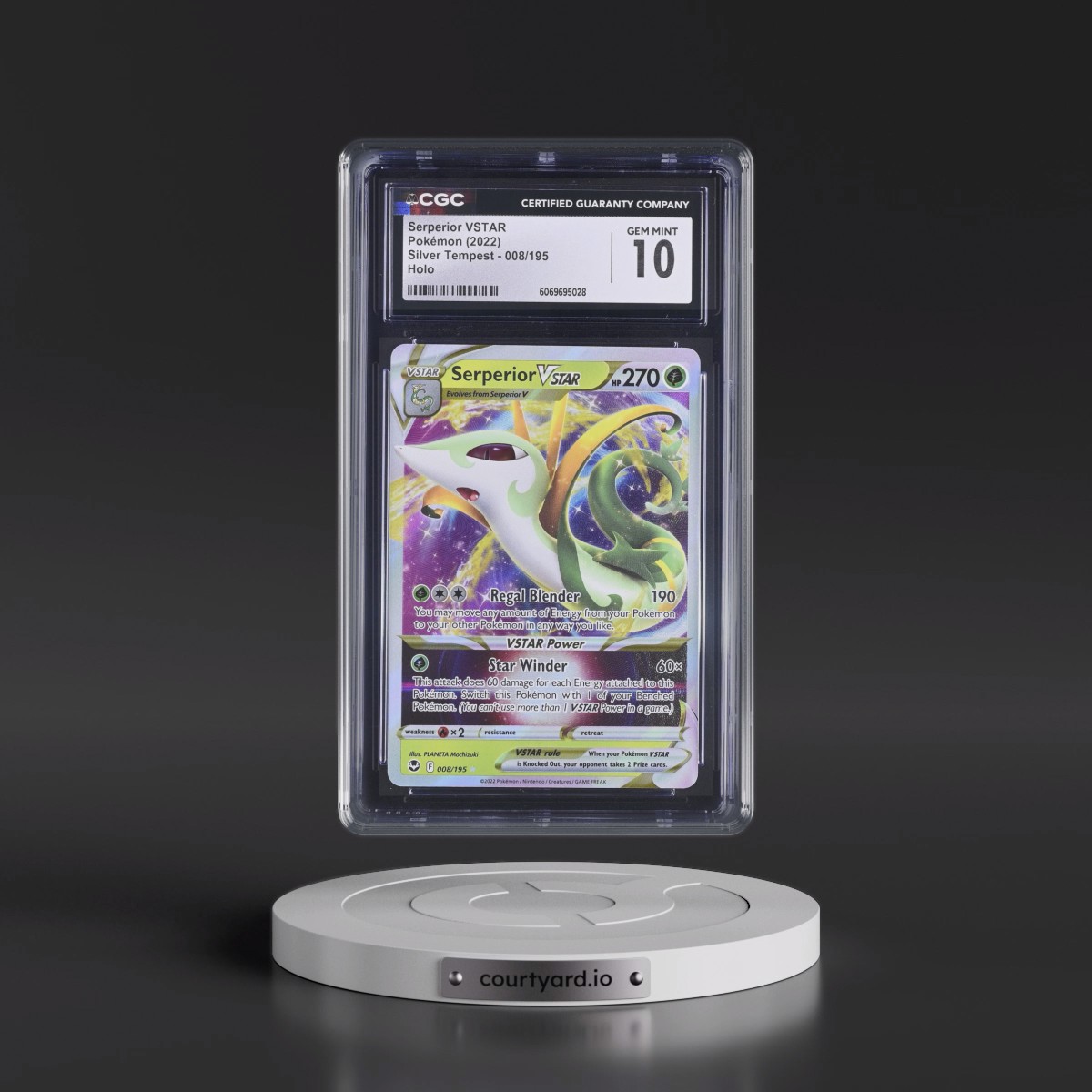 2022 Silver Tempest #008/195 Serperior VSTAR - Holo (CGC 10 GEM MINT)