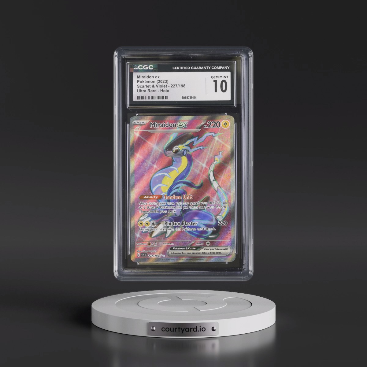2023 Scarlet & Violet #227/198 Miraidon ex - Ultra Rare Holo (CGC 10 GEM MINT)