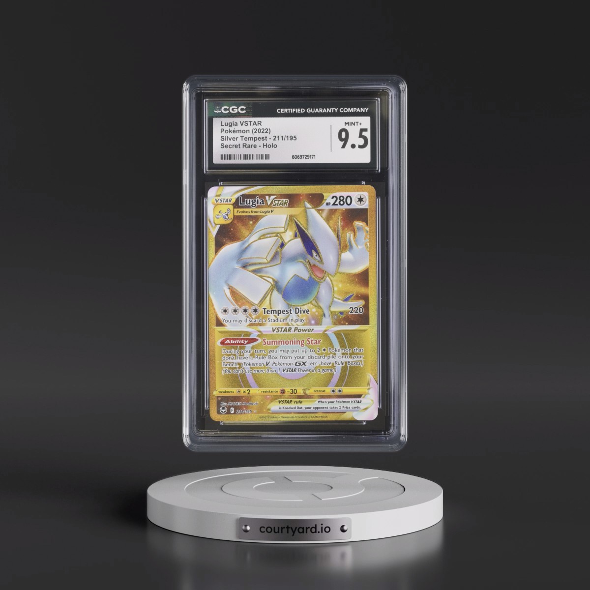 2022 Silver Tempest #211/195 Lugia VSTAR - Secret Rare Holo (CGC 9.5 MINT+)