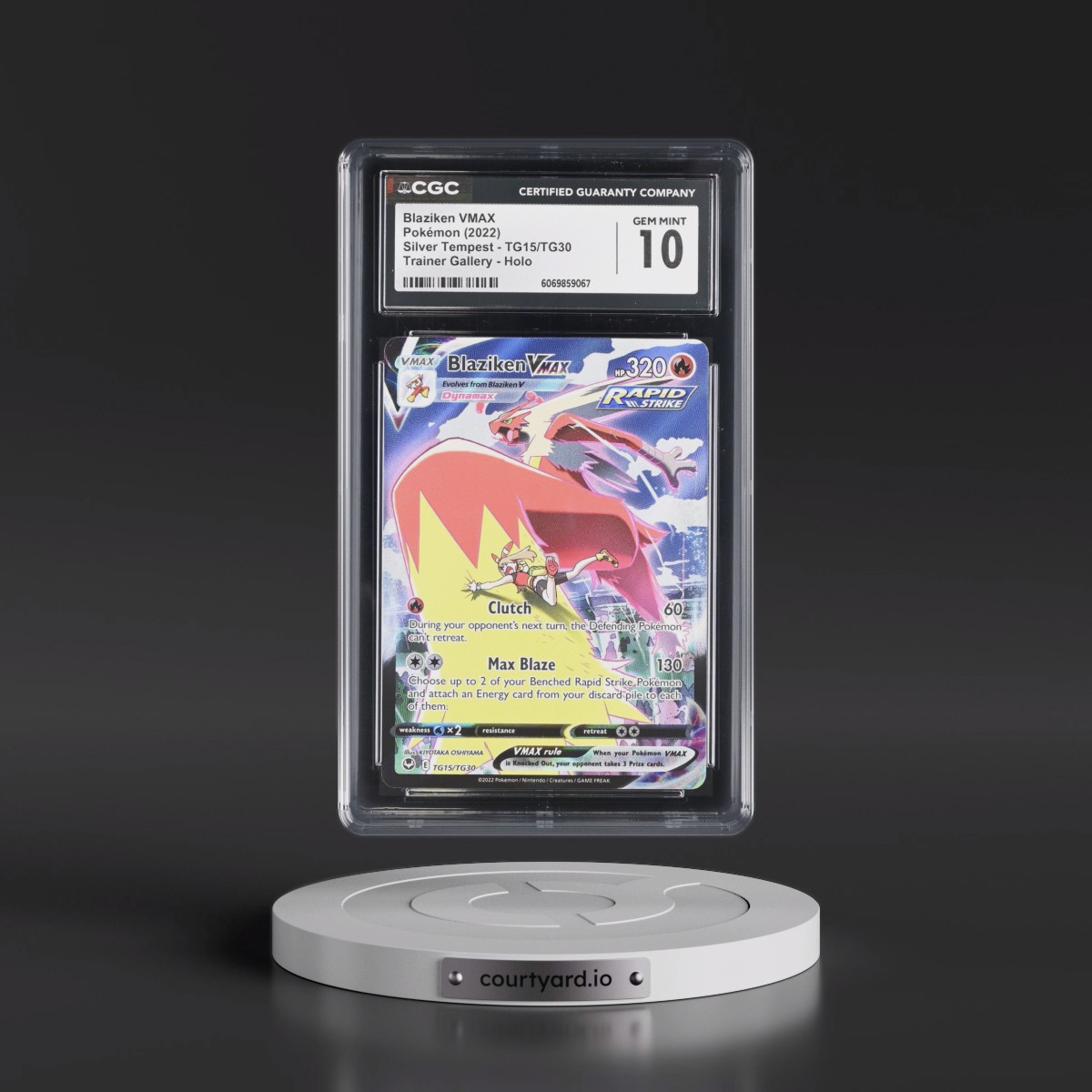 2022 Silver Tempest Blaziken VMAX - Trainer Gallery Holo #TG15/TG30 CGC 10