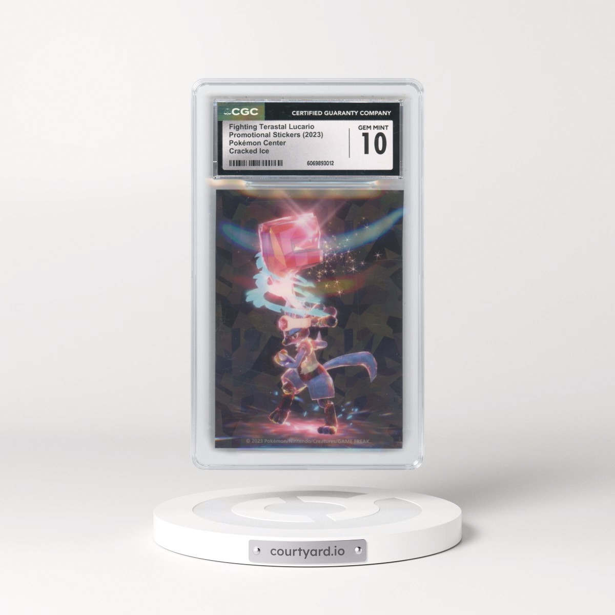 2005 Pokémon Center Stickers - Japanese Fighting Terastal Lucario - Cracked Ice (CGC 10 GEM MINT)