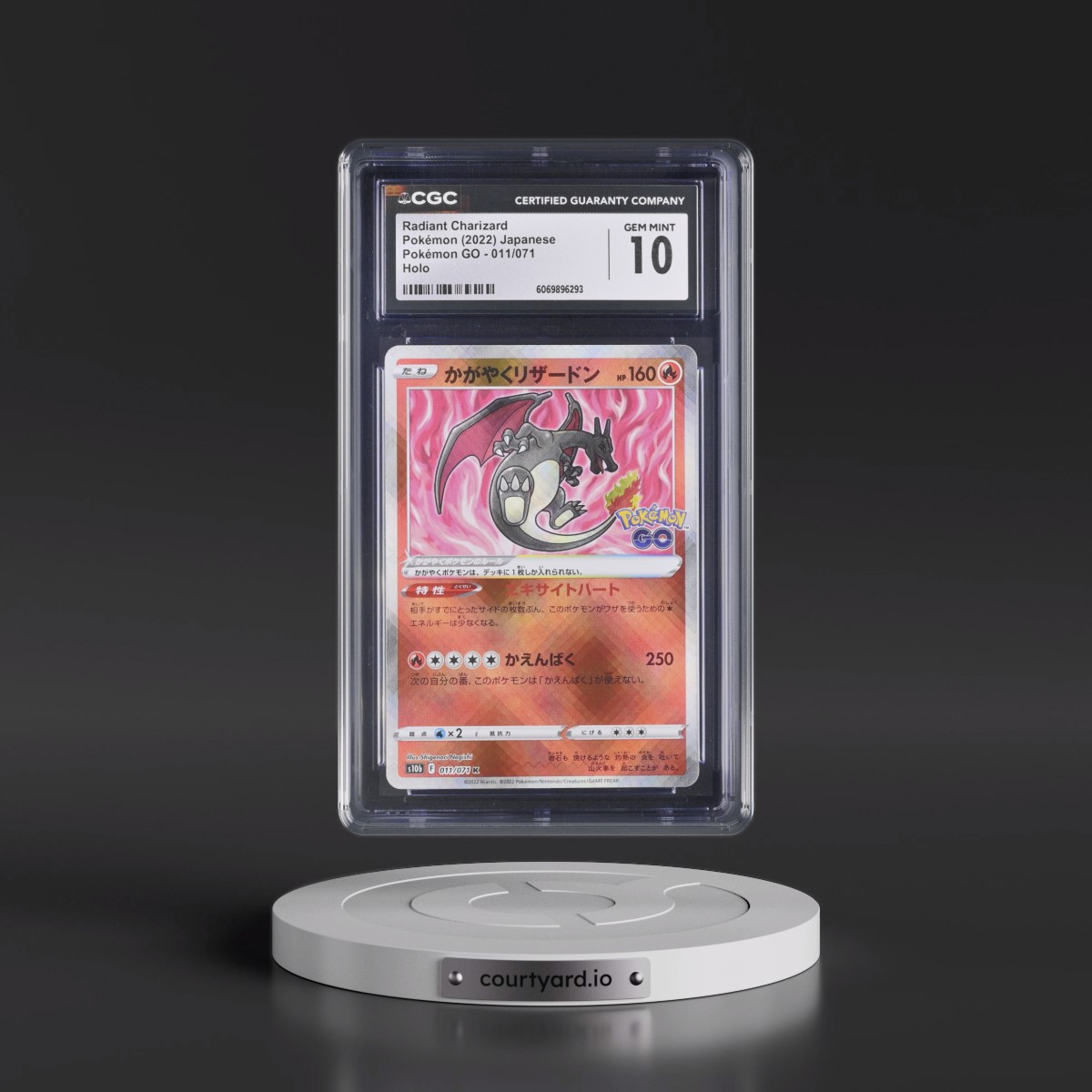 2022 Pokémon GO #011/071 Radiant Charizard - Holo (CGC 10 GEM MINT)