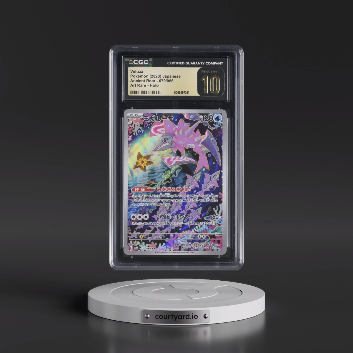 2023 Pokémon Sv4k-Ancient Roar #070 Veluza - Art Rare (CGC 10 PRISTINE)