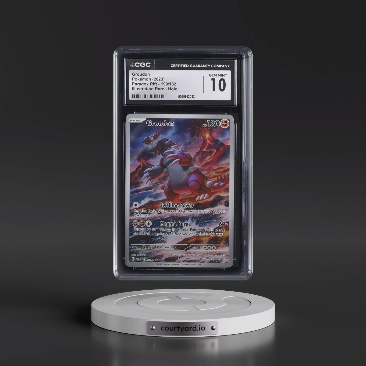 2023 Paradox Rift - PAR EN #199/182 Groudon - Illustration Rare Holo (CGC 10 GEM MINT)