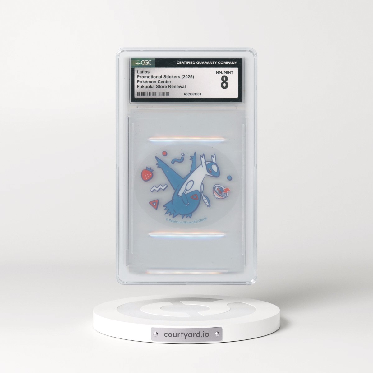 2005 Pokémon Center Stickers - Japanese Latios - Fukuoka Store Renewal (CGC 8 NM-MT)