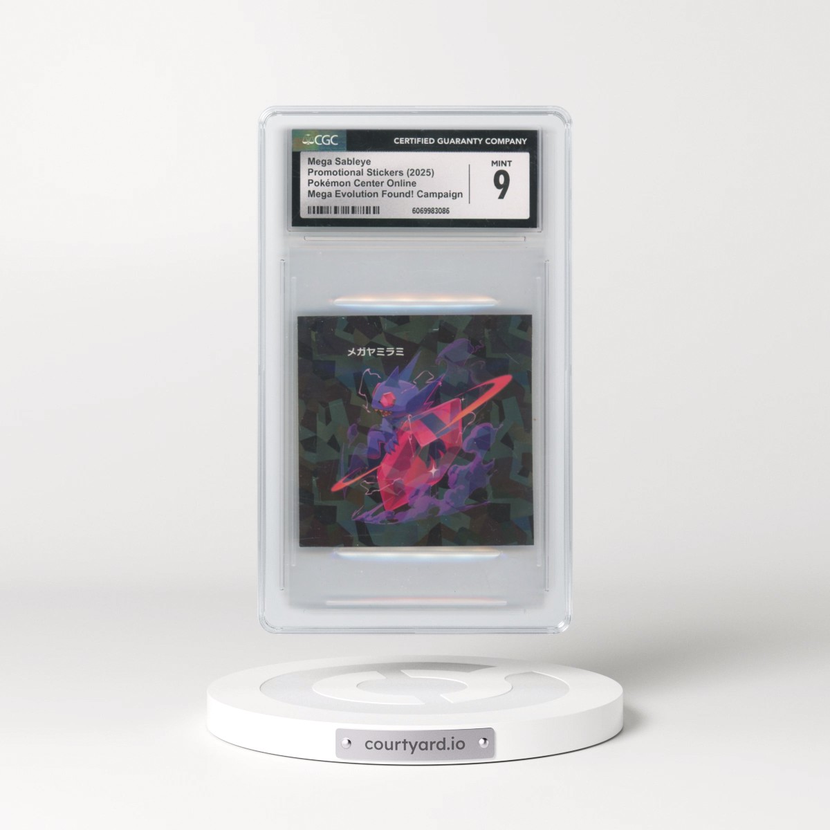 2021 Pokémon Center Online Stickers - Japanese Mega Sableye - Mega Evolution Found! Campaign (CGC 9 MINT)