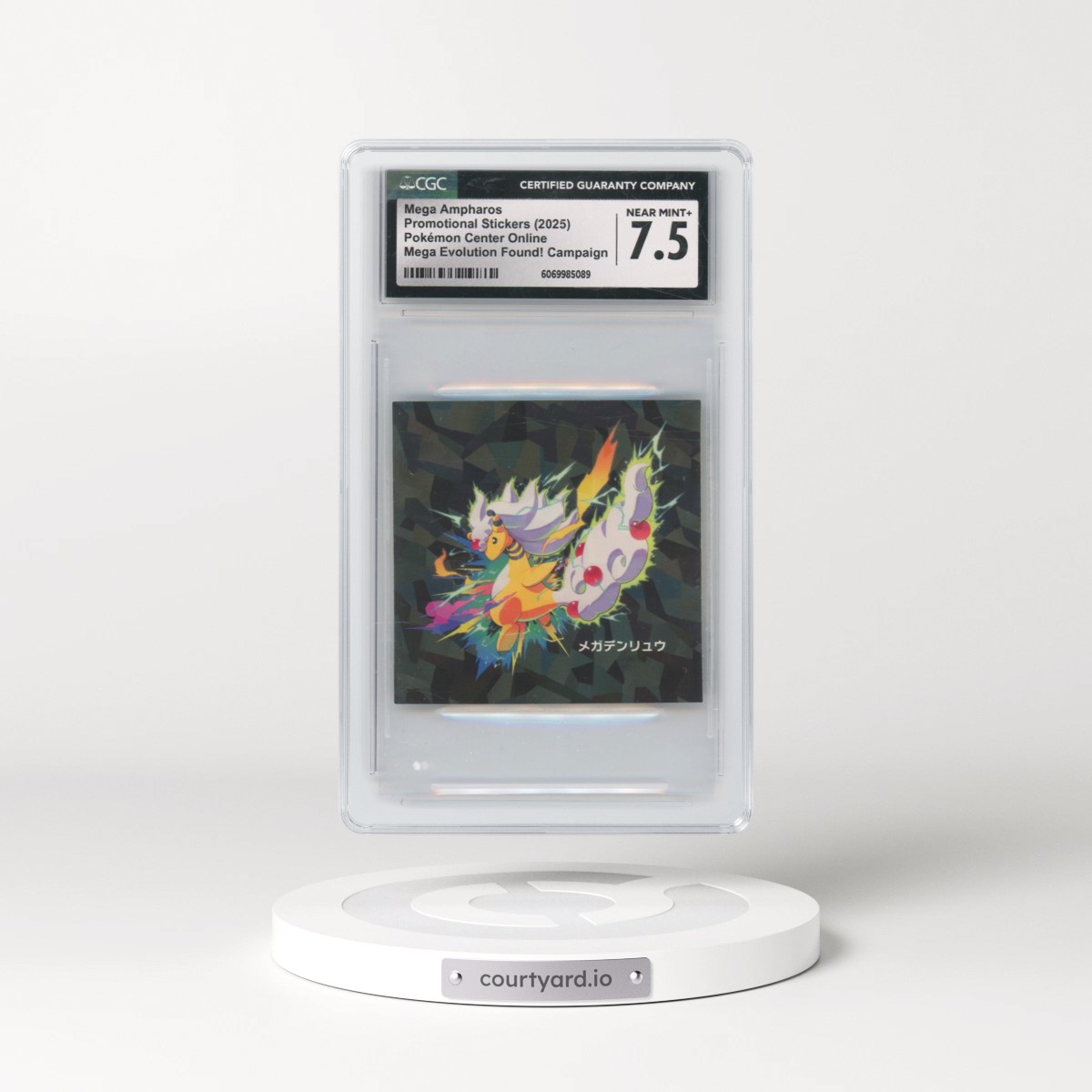 2021 Pokémon Center Online Stickers - Japanese Mega Ampharos - Mega Evolution Found! Campaign (CGC 7.5 NM+)