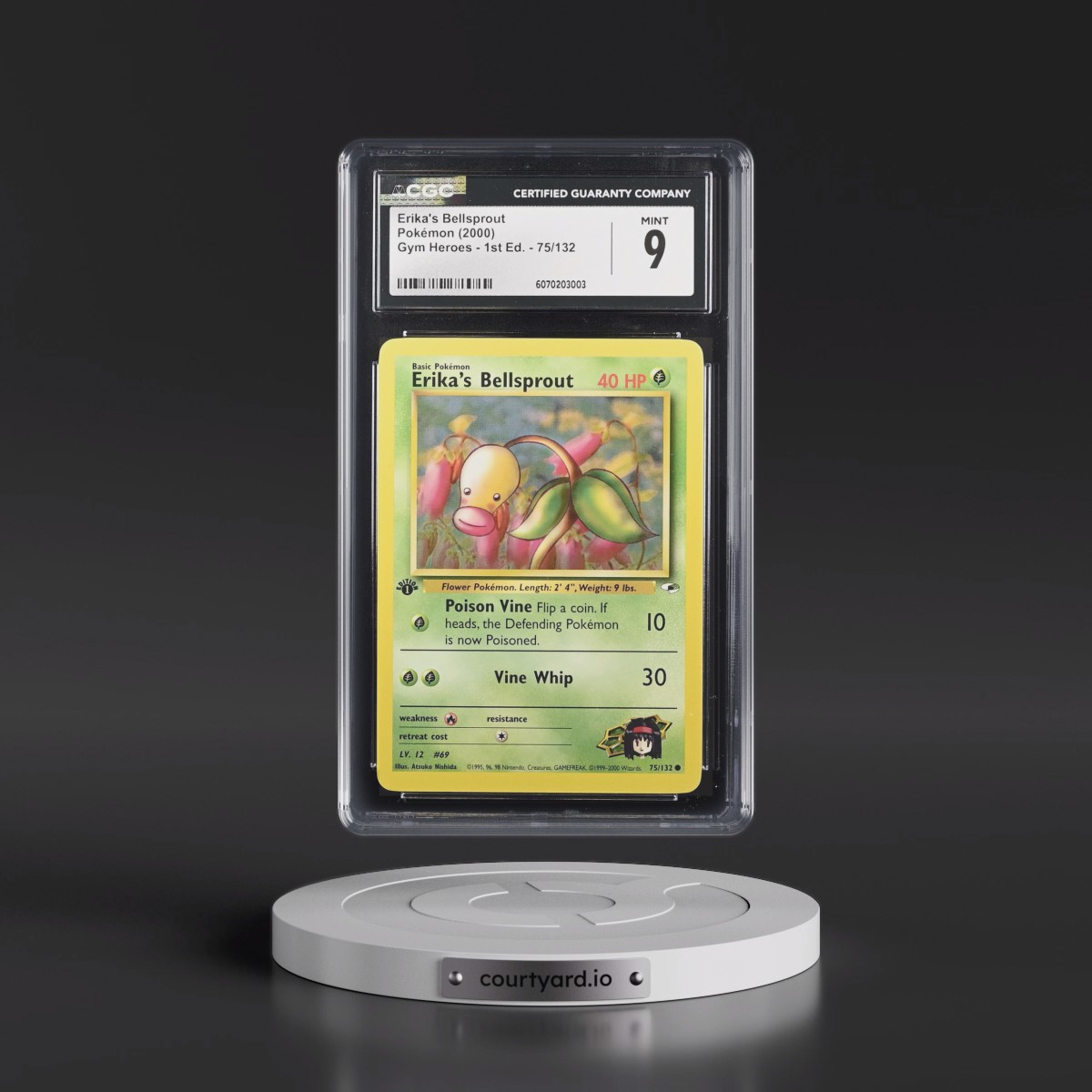 2000 Gym Heroes #75/132 Erika's Bellsprout - 1st Edition 1st Edition (CGC 9 MINT)