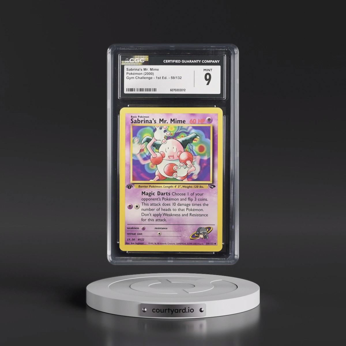 2000 Gym Challenge #59/132 Sabrina's Mr. Mime - 1st Edition 1st Edition (CGC 9 MINT)