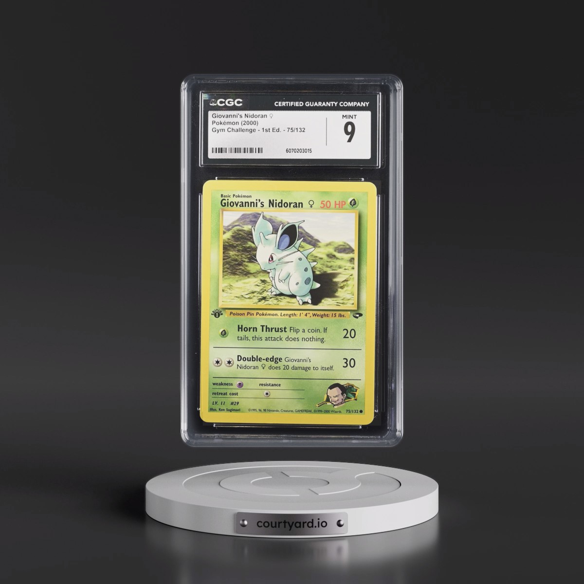 2000 Gym Challenge #75/132 Giovanni's Nidoran â?? - 1st Edition 1st Edition (CGC 9 MINT)