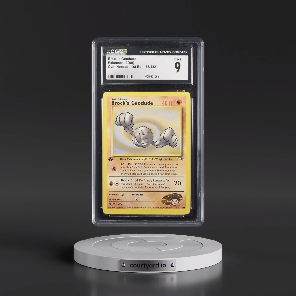 2000 Gym Heroes #66/132 Brock's Geodude - 1st Edition 1st Edition (CGC 9 MINT)