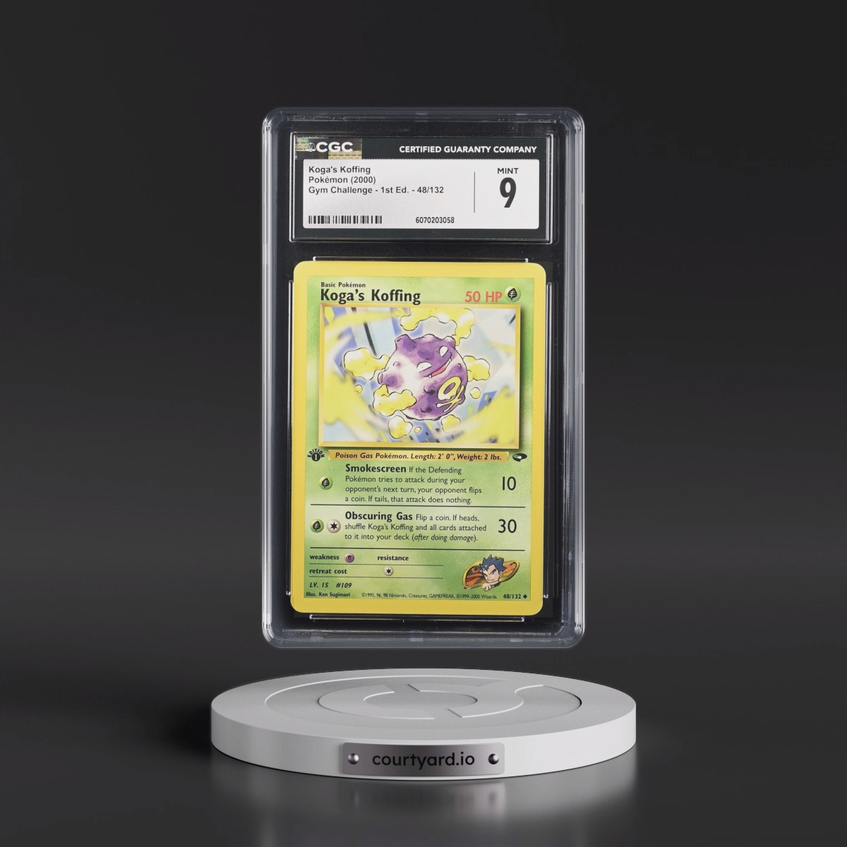 2000 Gym Challenge #48/132 Koga's Koffing - 1st Edition 1st Edition (CGC 9 MINT)