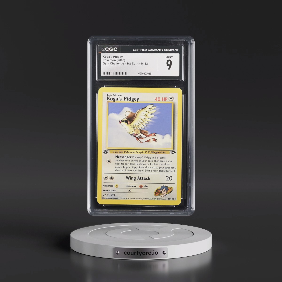 2000 Gym Challenge #49/132 Koga's Pidgey - 1st Edition 1st Edition (CGC 9 MINT)