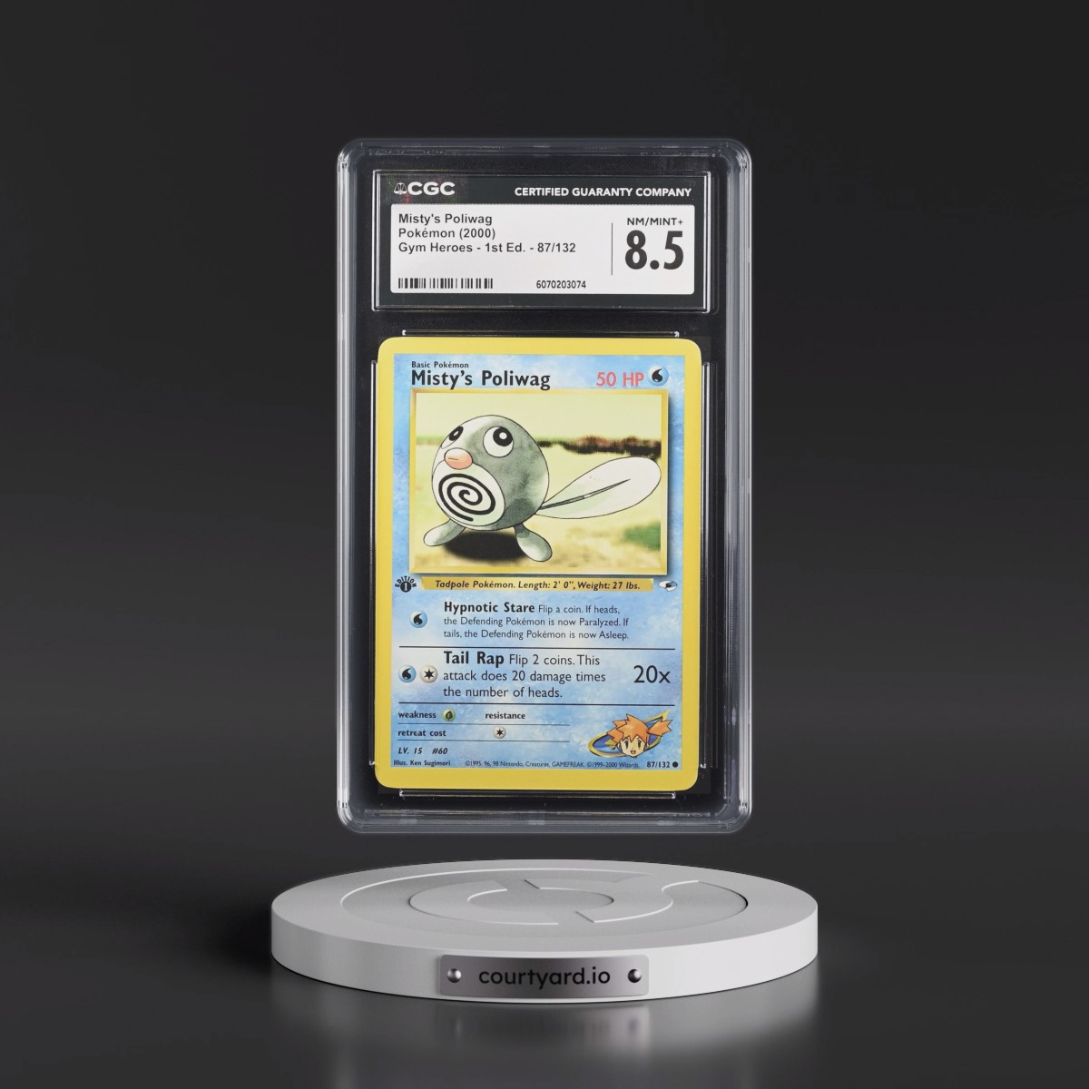 2000 Gym Heroes #87/132 Misty's Poliwag - 1st Edition 1st Edition (CGC 8.5 NM-MT+)