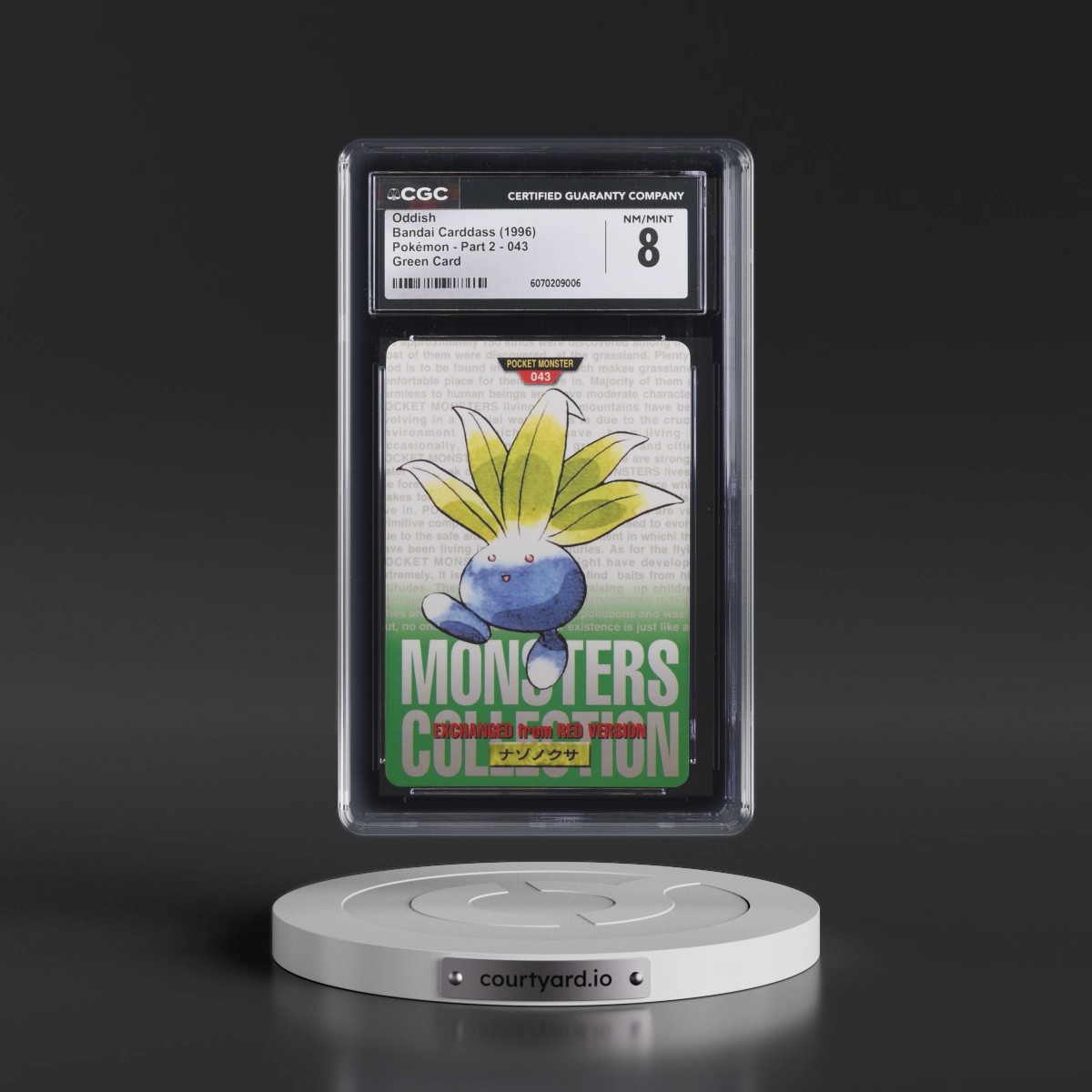 1996 (Monsters Collection) Part 2 #043 Oddish - Green Card (CGC 8 NM-MT)