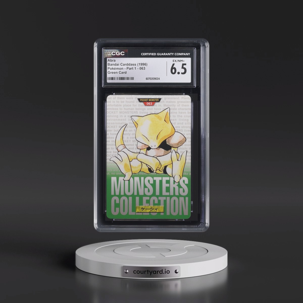 1996 (Monsters Collection) Part 1 #063 Abra - Green Card (CGC 6.5 EX-NM+)