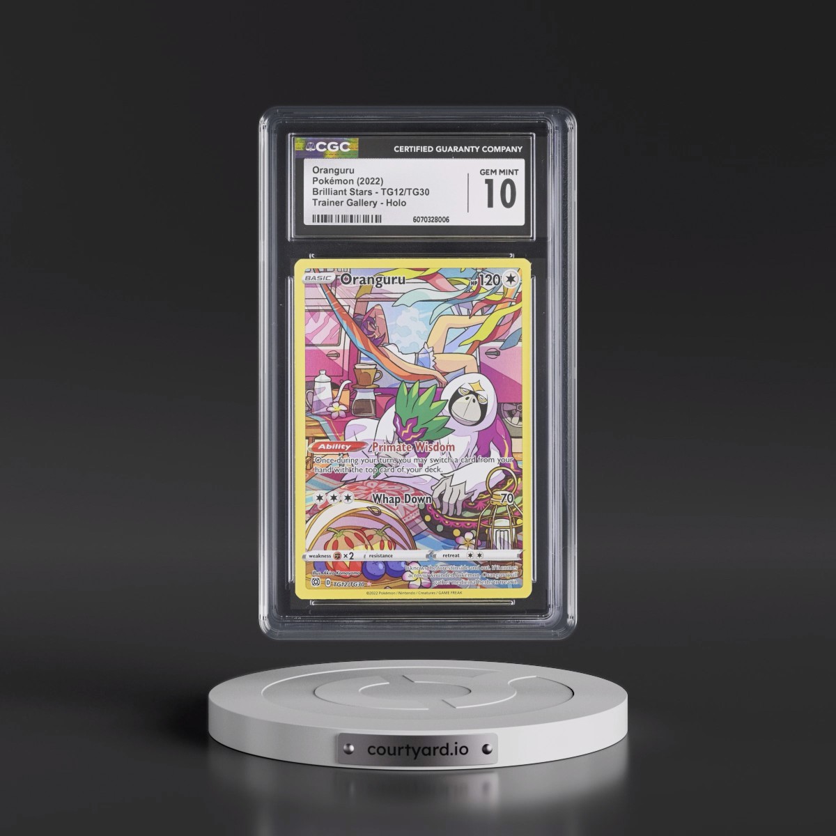 2022 Brilliant Stars #TG12/TG30 Oranguru - Trainer Gallery Holo (CGC 10 GEM MINT)