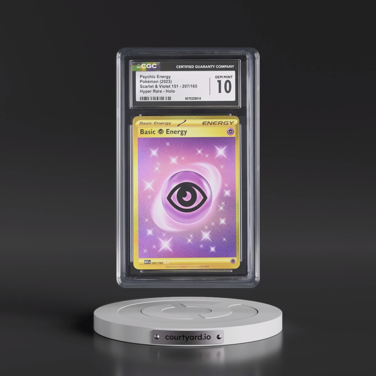 2023 Scarlet & Violet 151 - MEW EN #207/165 Psychic Energy - Hyper Rare Holo (CGC 10 GEM MINT)