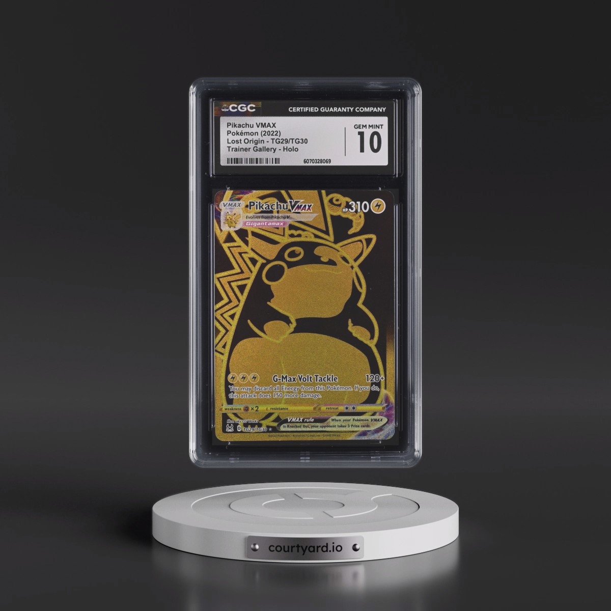 2022 Lost Origin #TG29/TG30 Pikachu VMAX - Trainer Gallery Holo (CGC 10 GEM MINT)