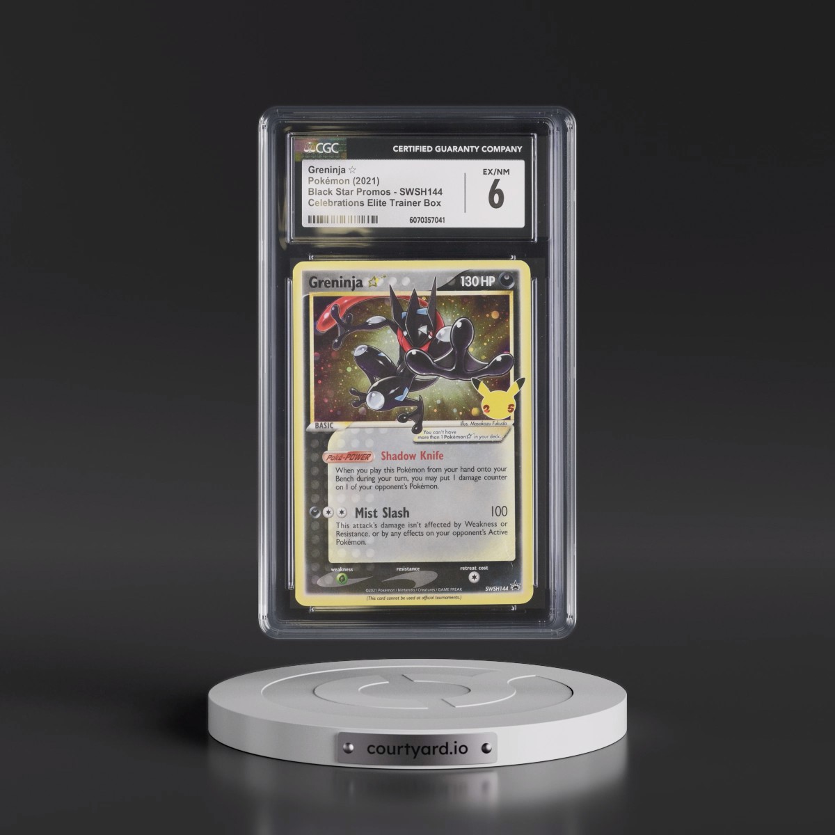 2017 Black Star Promos - Sword & Shield #SWSH144 Greninja â - Celebrations Elite Trainer Box (Cosmos Holo) (CGC 6 EX-NM)