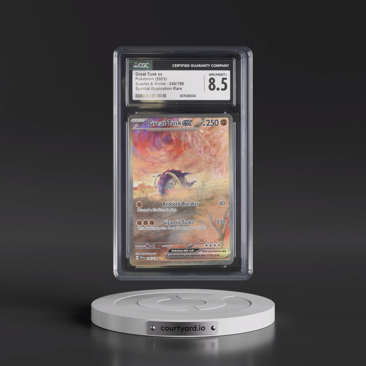 2023 Scarlet & Violet #246/198 Great Tusk ex - Special Illustration Rare (CGC 8.5 NM-MT+)