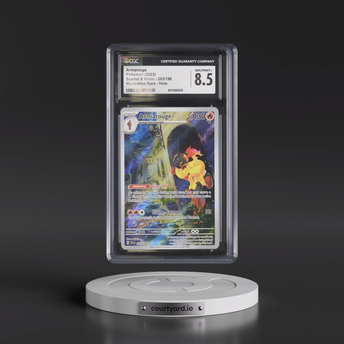 2023 Scarlet & Violet #203/198 Armarouge - Illustration Rare Holo (CGC 8.5 NM-MT+)