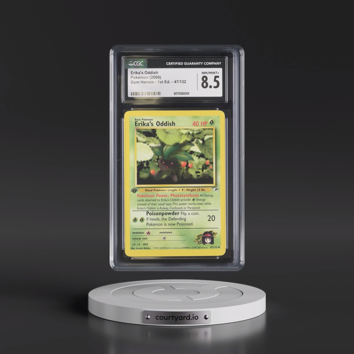 2000 Gym Heroes #47/132 Erika's Oddish - 1st Edition 1st Edition (CGC 8.5 NM-MT+)