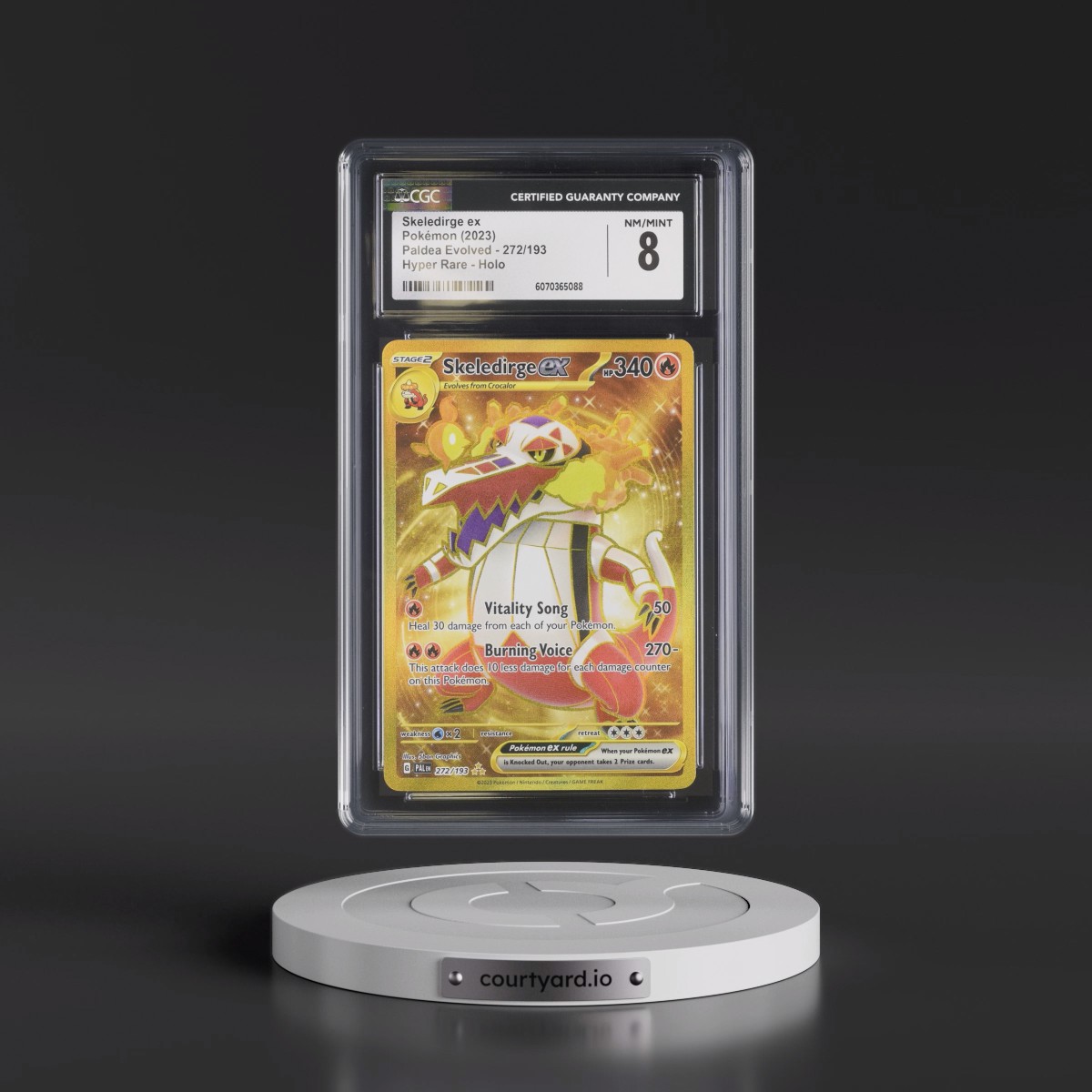 2023 Paldea Evolved - PAL EN #272/193 Skeledirge ex - Hyper Rare Holo (CGC 8 NM-MT)